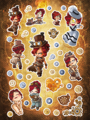 Lot de 2 planches de stickers Marie